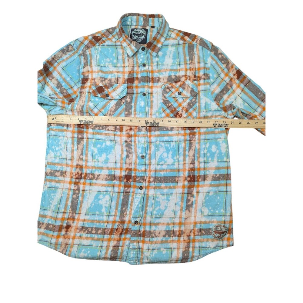 Angry Minnow Gator Girl Florida Flannel- Distressed Lake Tahoe Size XL Unisex - Picture 5 of 8